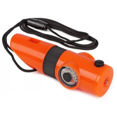 7-in-1 Orange Emergency Whistle, , large